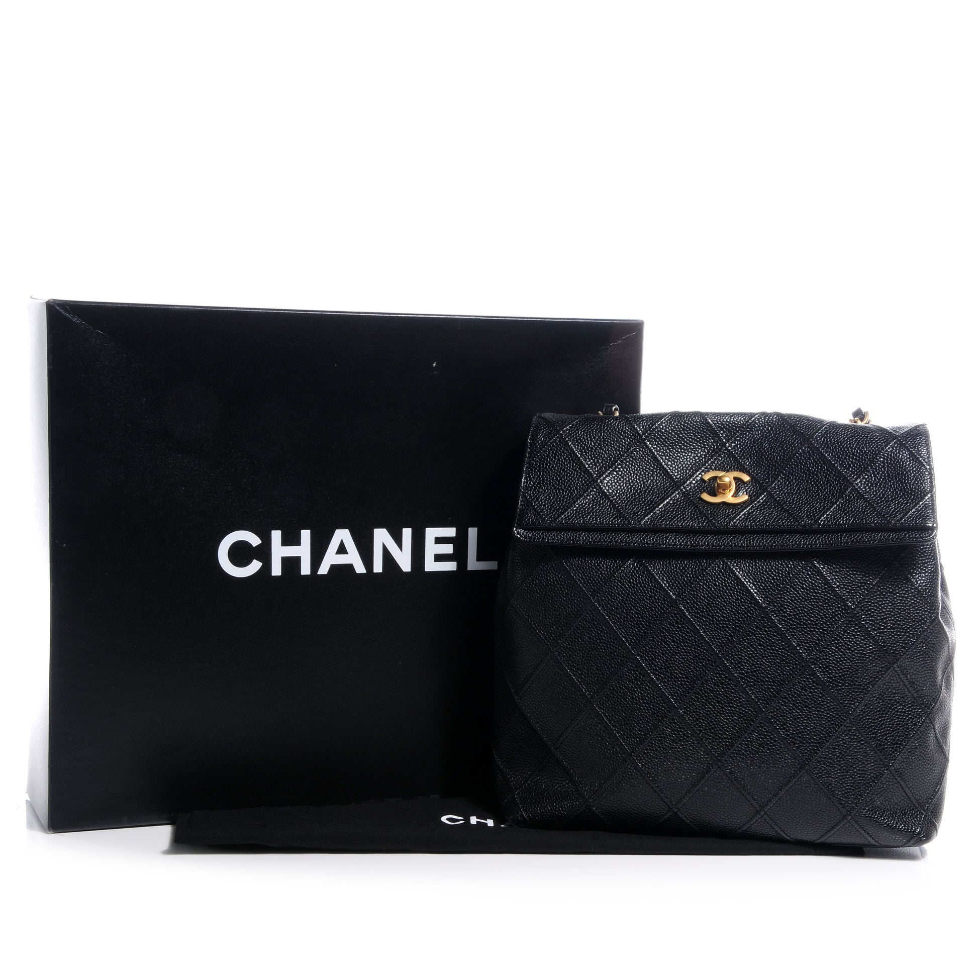 Chanel Caviar Diamond Stitched Shoulder Bag Black 8 of 8