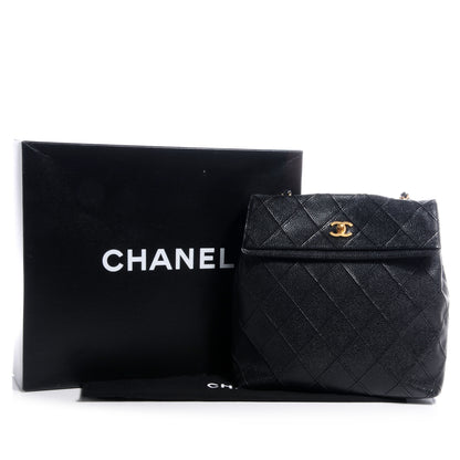 Chanel Caviar Diamond Stitched Shoulder Bag Black 8 of 8