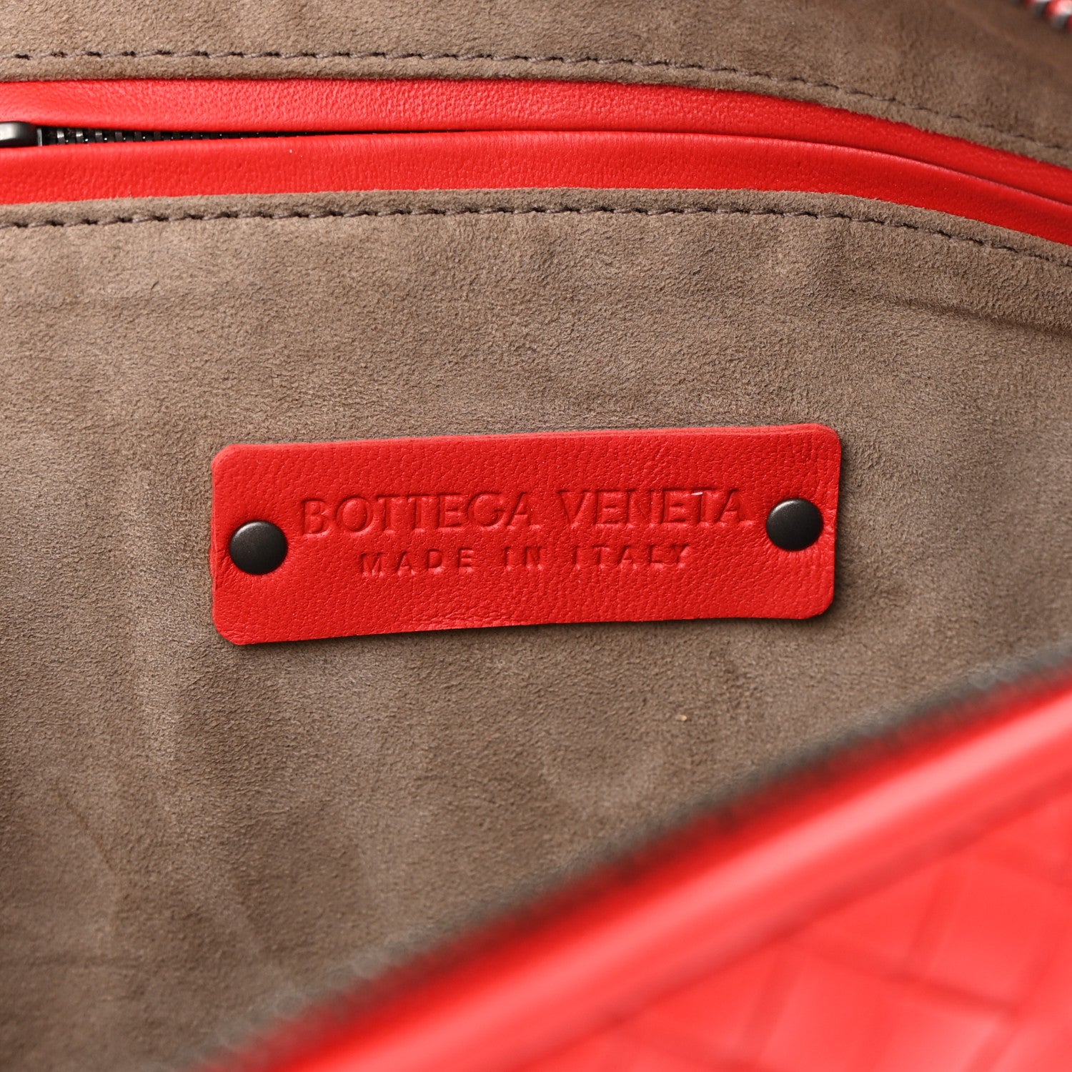 Bottega Veneta Nappa Intrecciato Nodini Crossbody Messenger Red 6 of 10