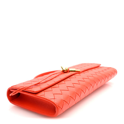 Bottega Veneta Nappa Intrecciato Long Andiamo Top Handle Clutch Orange 4 of 6