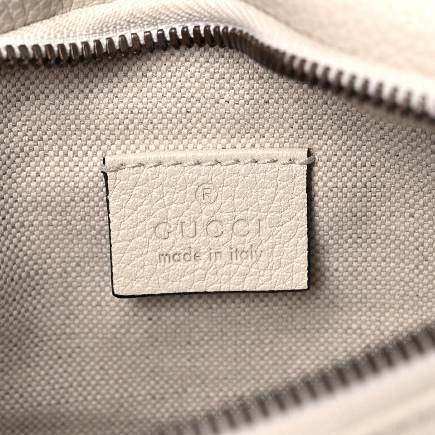 Gucci Grained Calfskin Small Logo Belt Bag White 6 of 12
