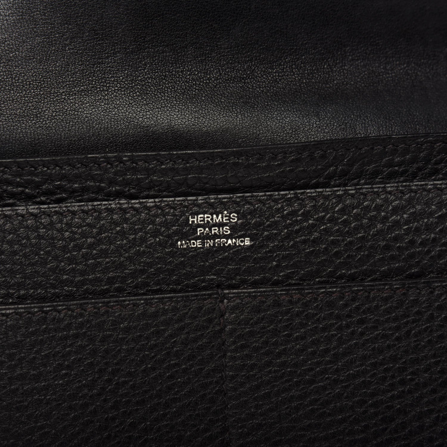 Hermes Togo Dogon Duo Wallet Black 7 of 7