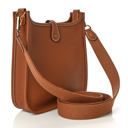 Hermes Taurillon Clemence Evelyne TPM Gold 3 of 10