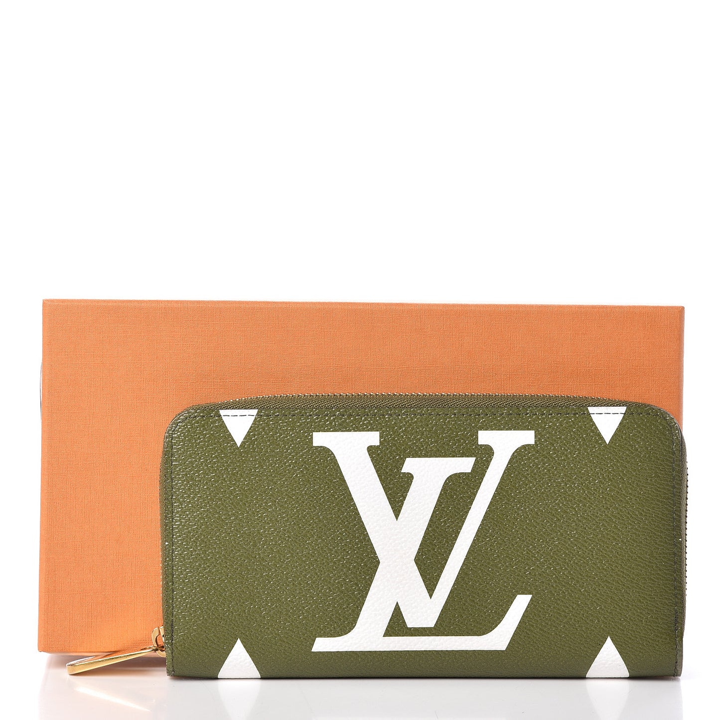 Monogram Giant Zippy Wallet Kaki White