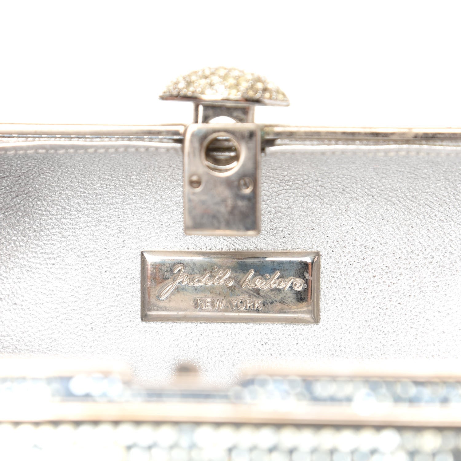 Judith Leiber Swarovski Crystal Minaudiere Clutch Blue 8 of 12