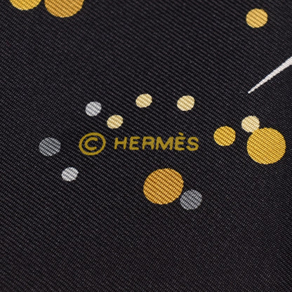 Hermes Silk Magic Kelly Scarf 90 Noir Viel Or Blanc 5 of 6
