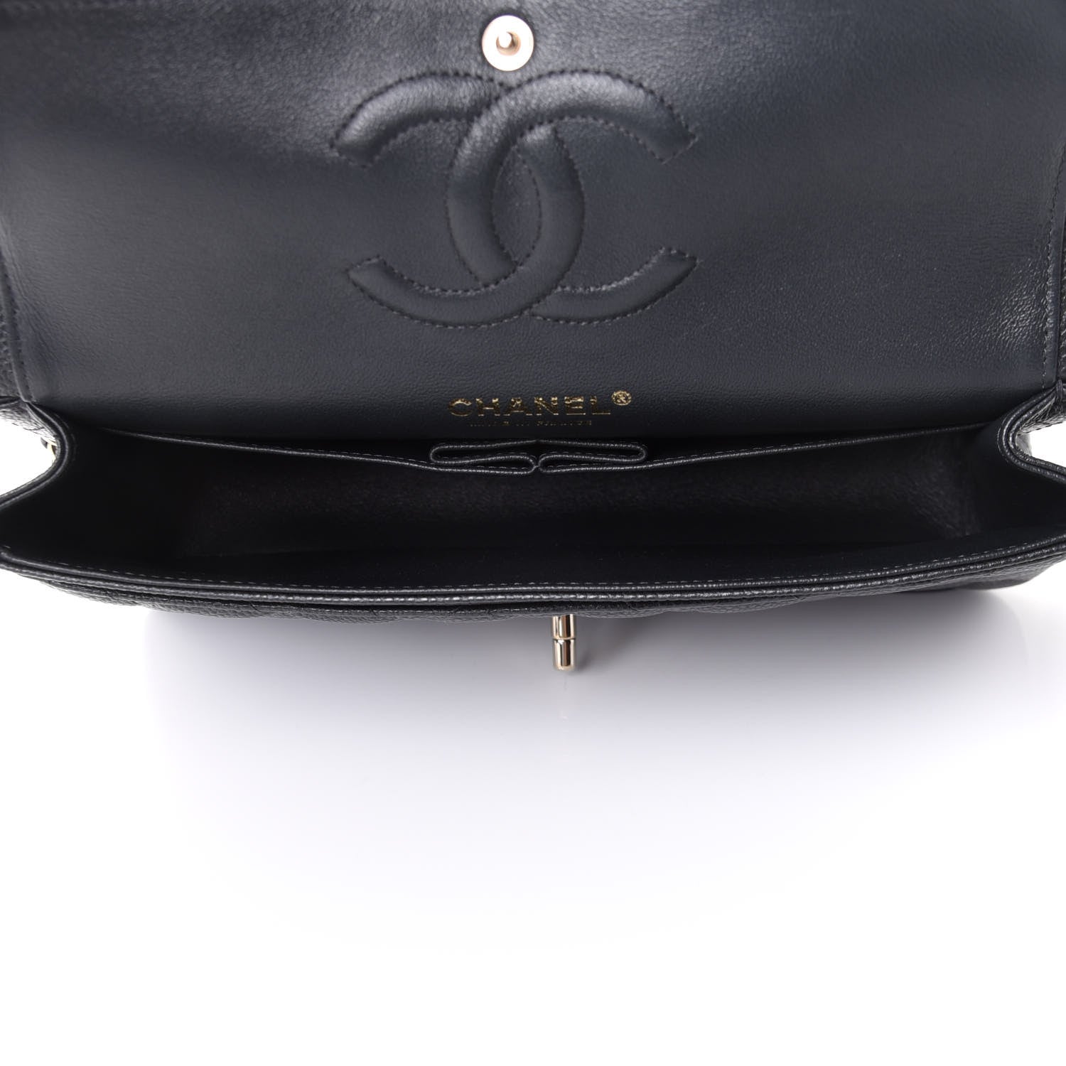 Chanel Caviar Quilted Medium Double Flap Dark Grey 4 of 10