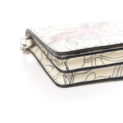 Prada X JAMES JEAN Glace Calfskin Rabbit Print Wallet On Chain Opaline 7 of 9