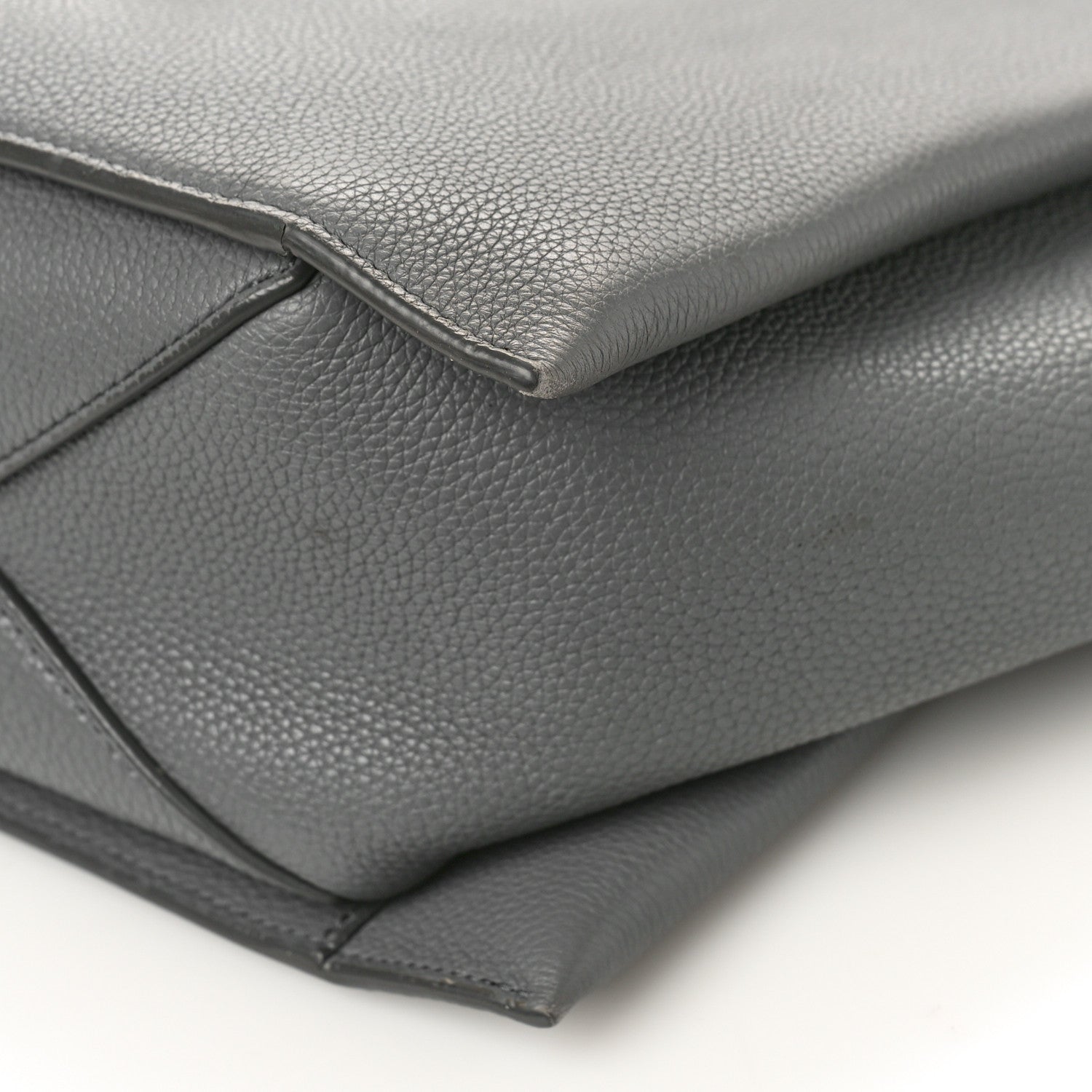 Celine Baby Grained Calfskin Medium Tri-Fold Bag Grey 7 of 12