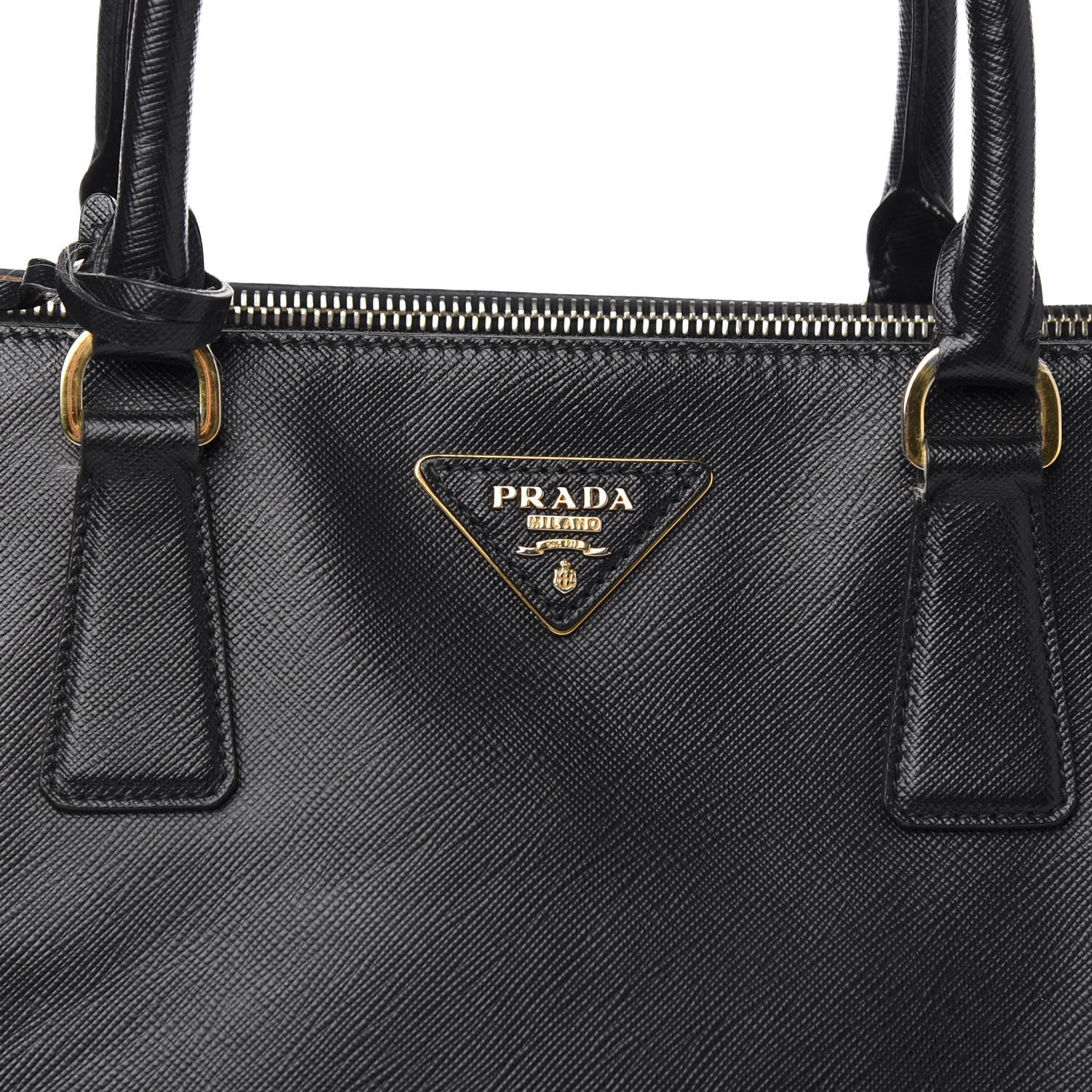 Prada Saffiano Medium Galleria Double Zip Tote Black 8 of 12