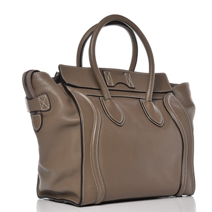 Celine Drummed Calfskin Mini Luggage Souris 3 of 8