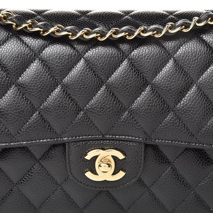 Chanel Caviar Quilted Medium Double Flap Black 8 of 10