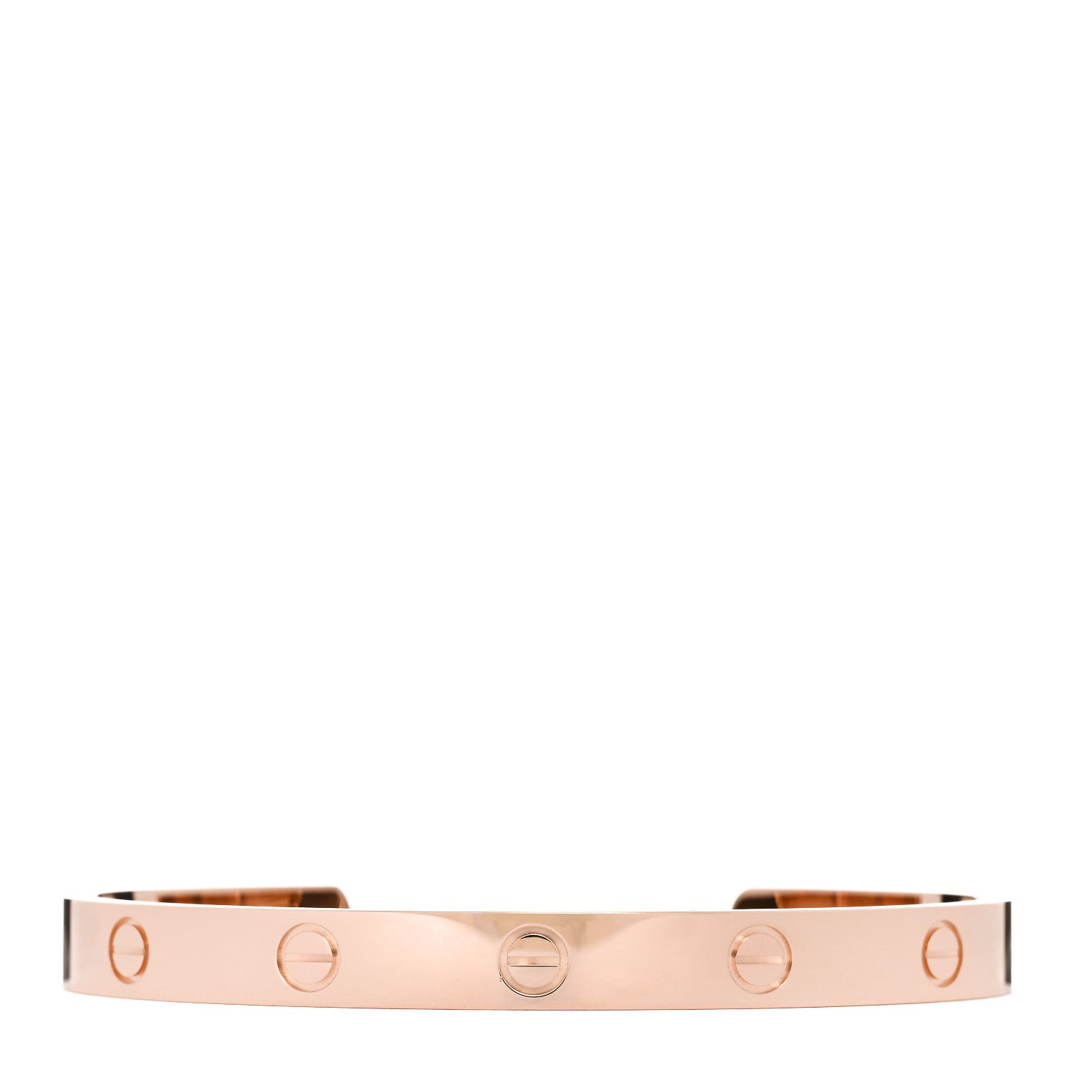 Cartier 18K Pink Gold LOVE Cuff Bracelet 18 1 of 4