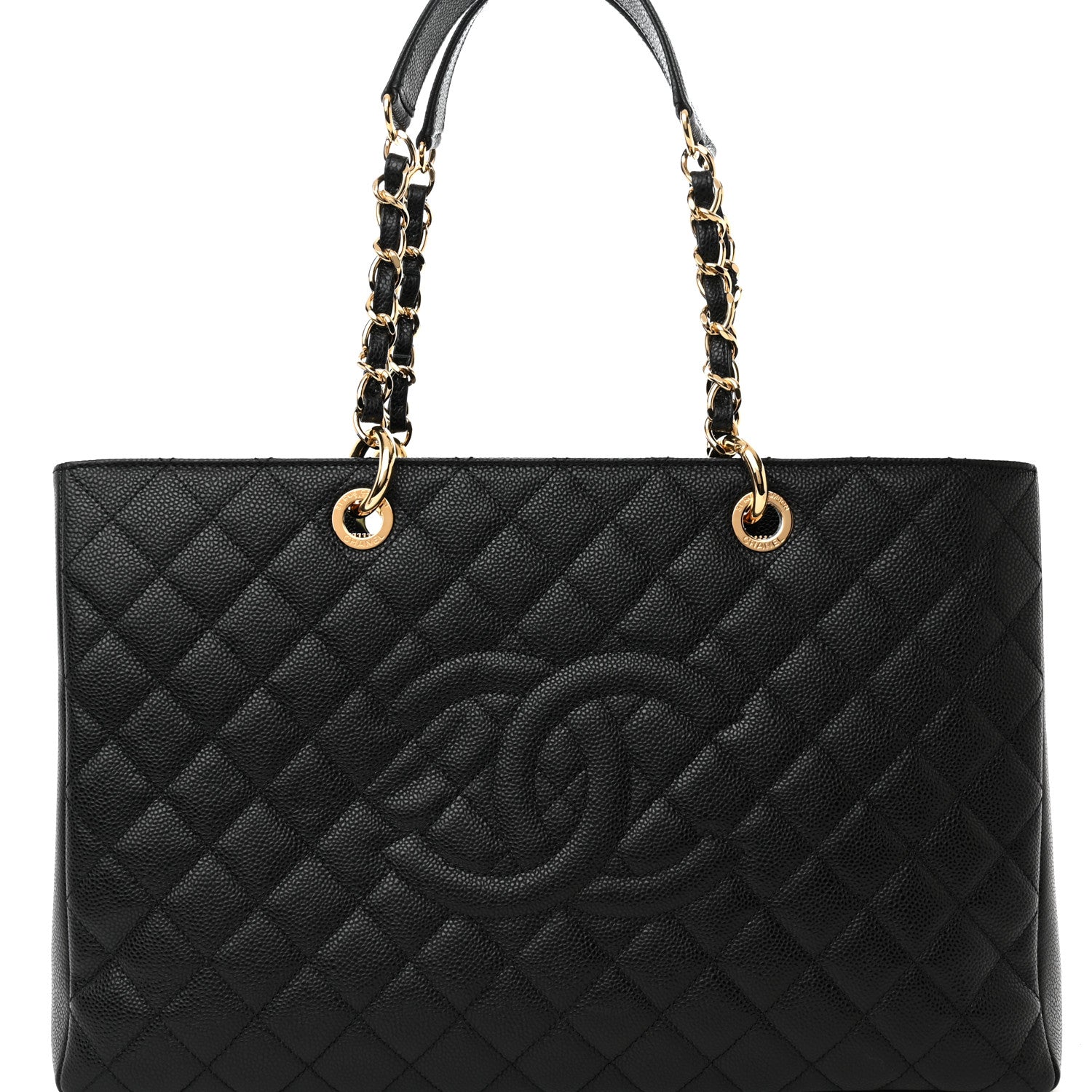 Chanel Caviar Quilted XL Grand Shopping Tote GST Black 8 of 11