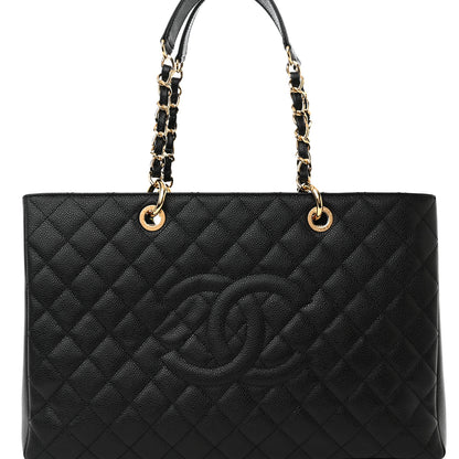 Chanel Caviar Quilted XL Grand Shopping Tote GST Black 8 of 11