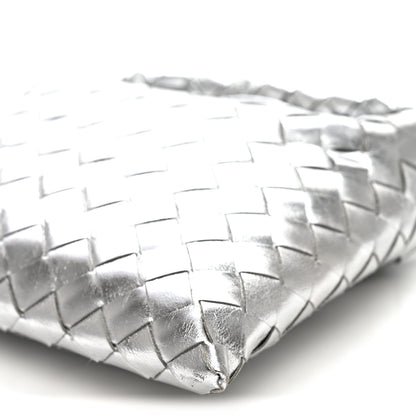 Bottega Veneta Metallic Lambskin Intrecciato Mini Hop Silver 9 of 9