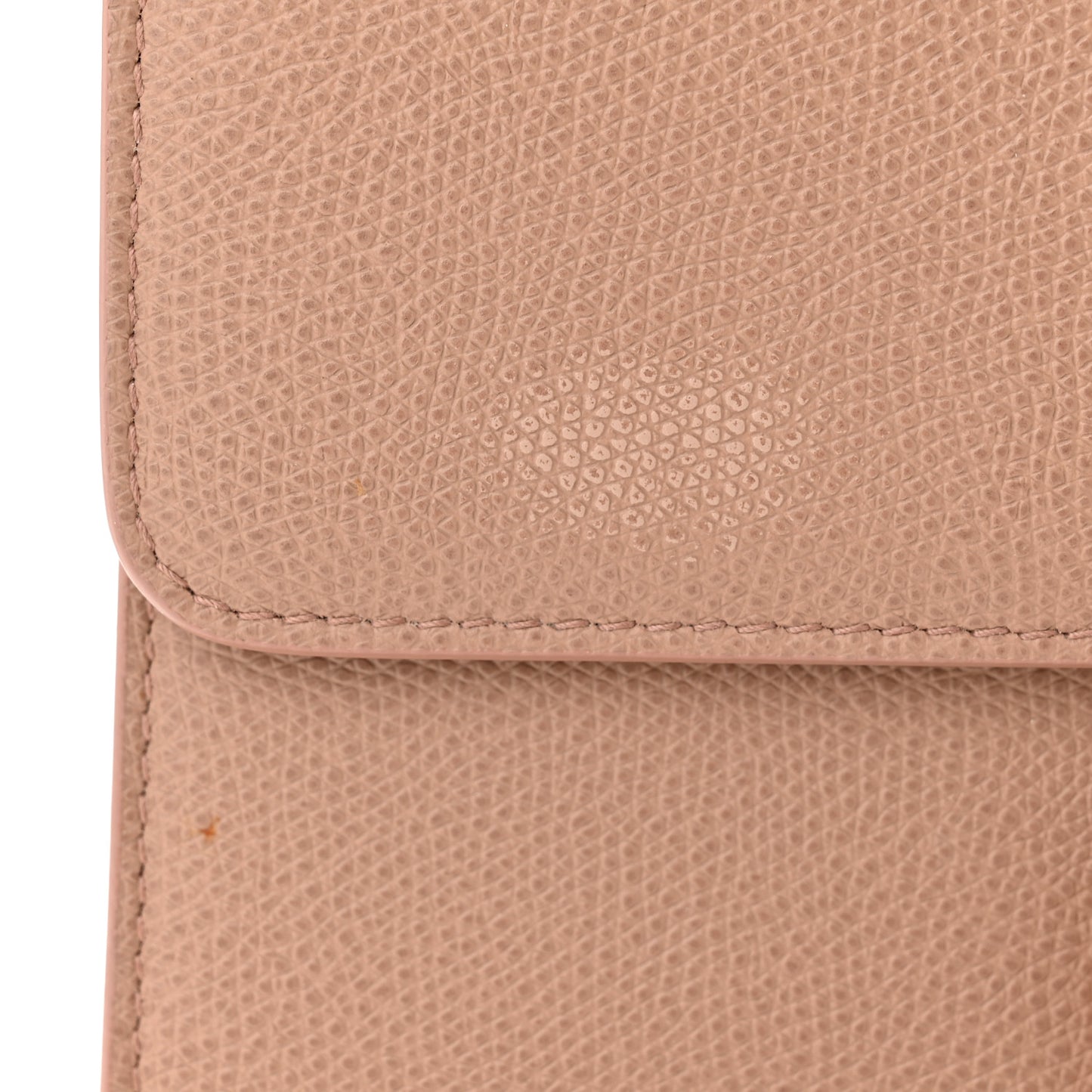 Ultra Matte Grained Calfskin 30 Montaigne Flap Bag Blush