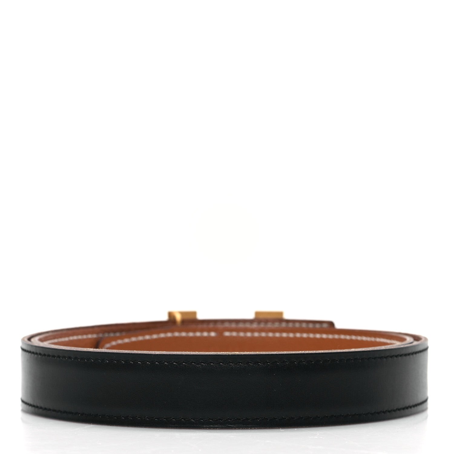 Hermes Box Togo 24mm Mini Constance H Belt 80 32 Black Gold 2 of 7
