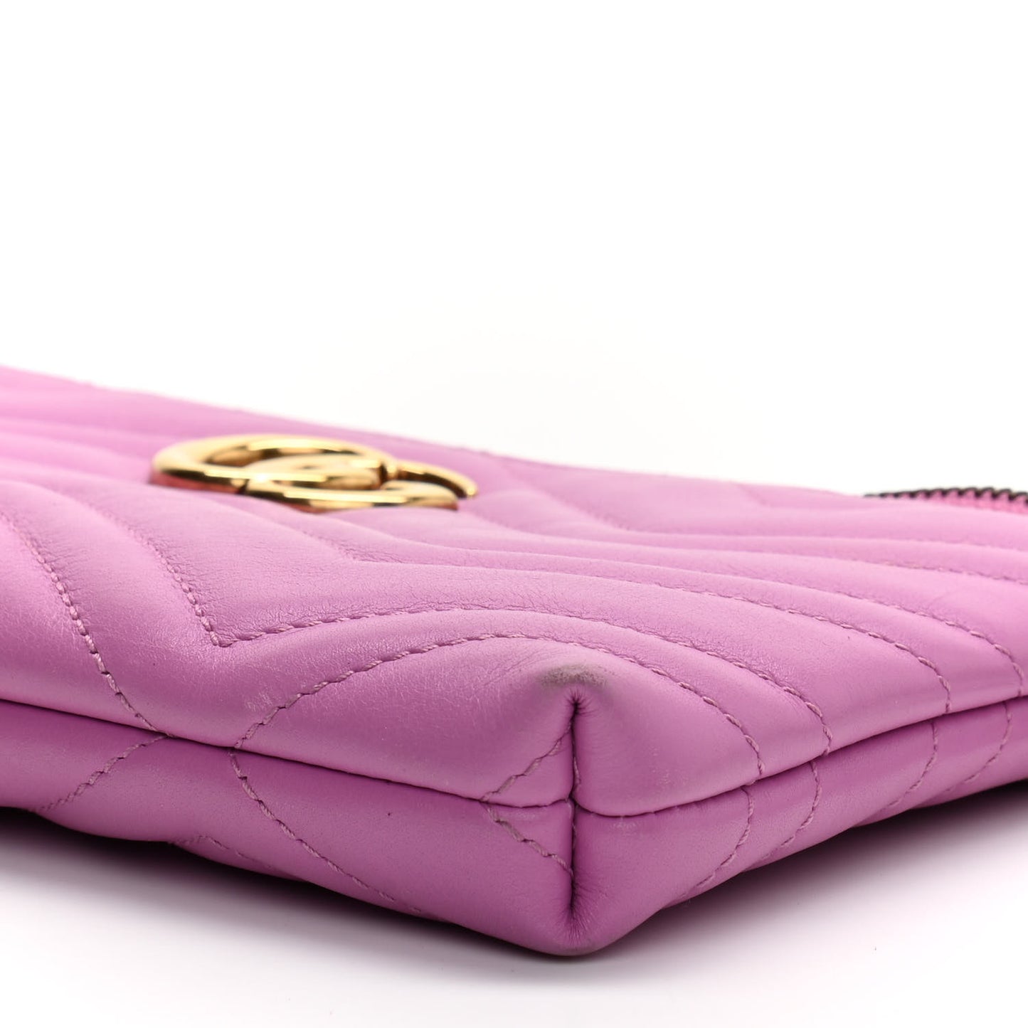 Calfskin Matelasse Mini GG Marmont Chain Bag Candy Mousse