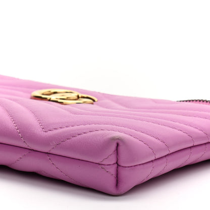 Gucci Calfskin Matelasse Mini GG Marmont Chain Bag Candy Mousse 5 of 11