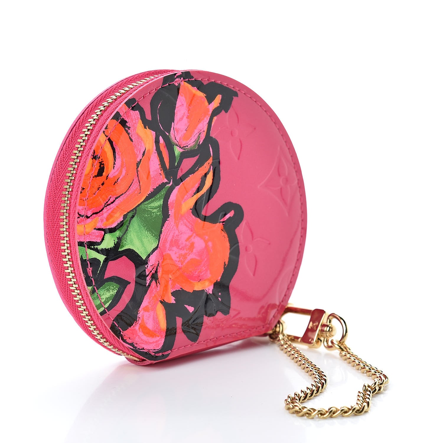 Louis Vuitton Vernis Roses Chapeau Coin Purse Rose Pop 3 of 7
