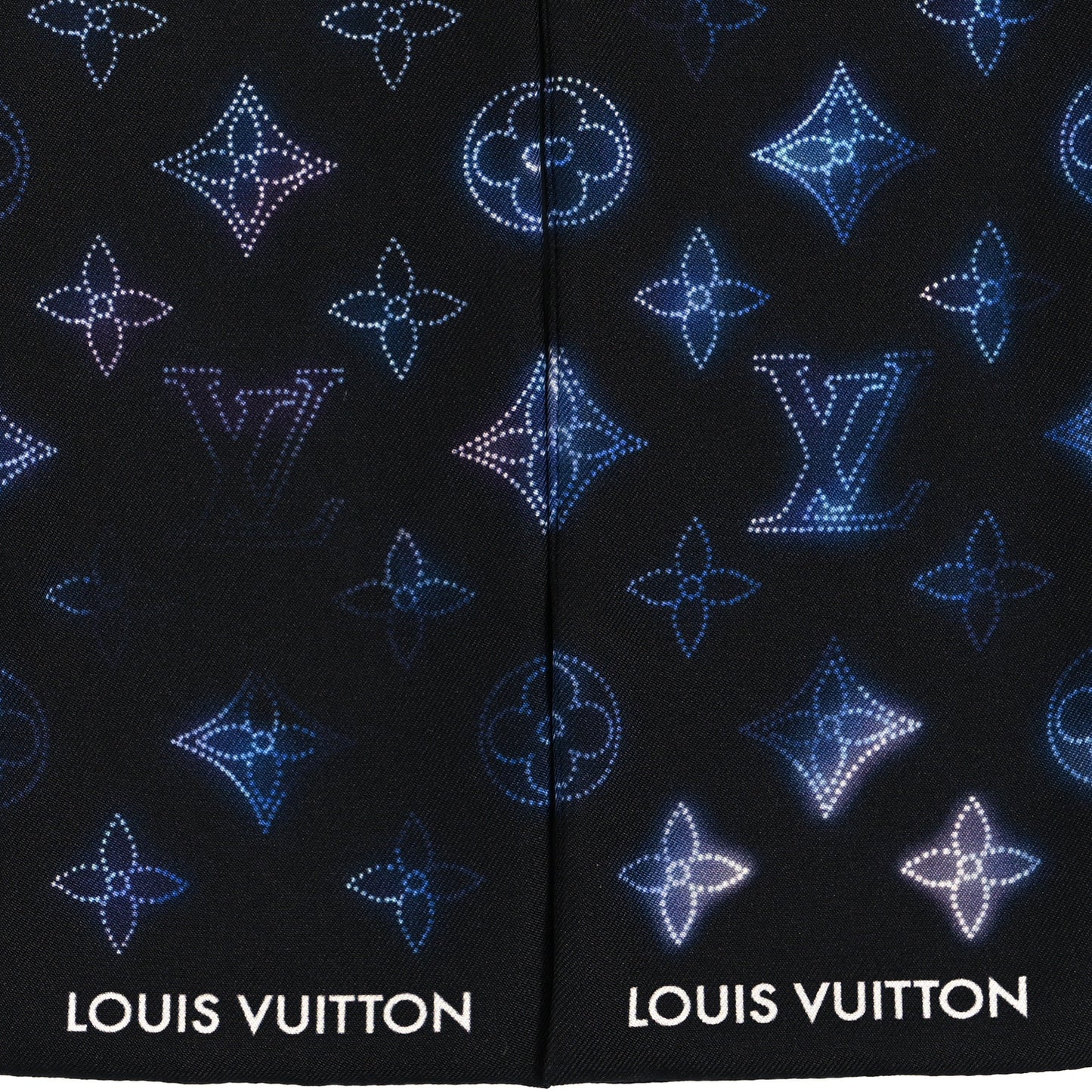 Silk Monogram Flight Mode Bandeau Blue