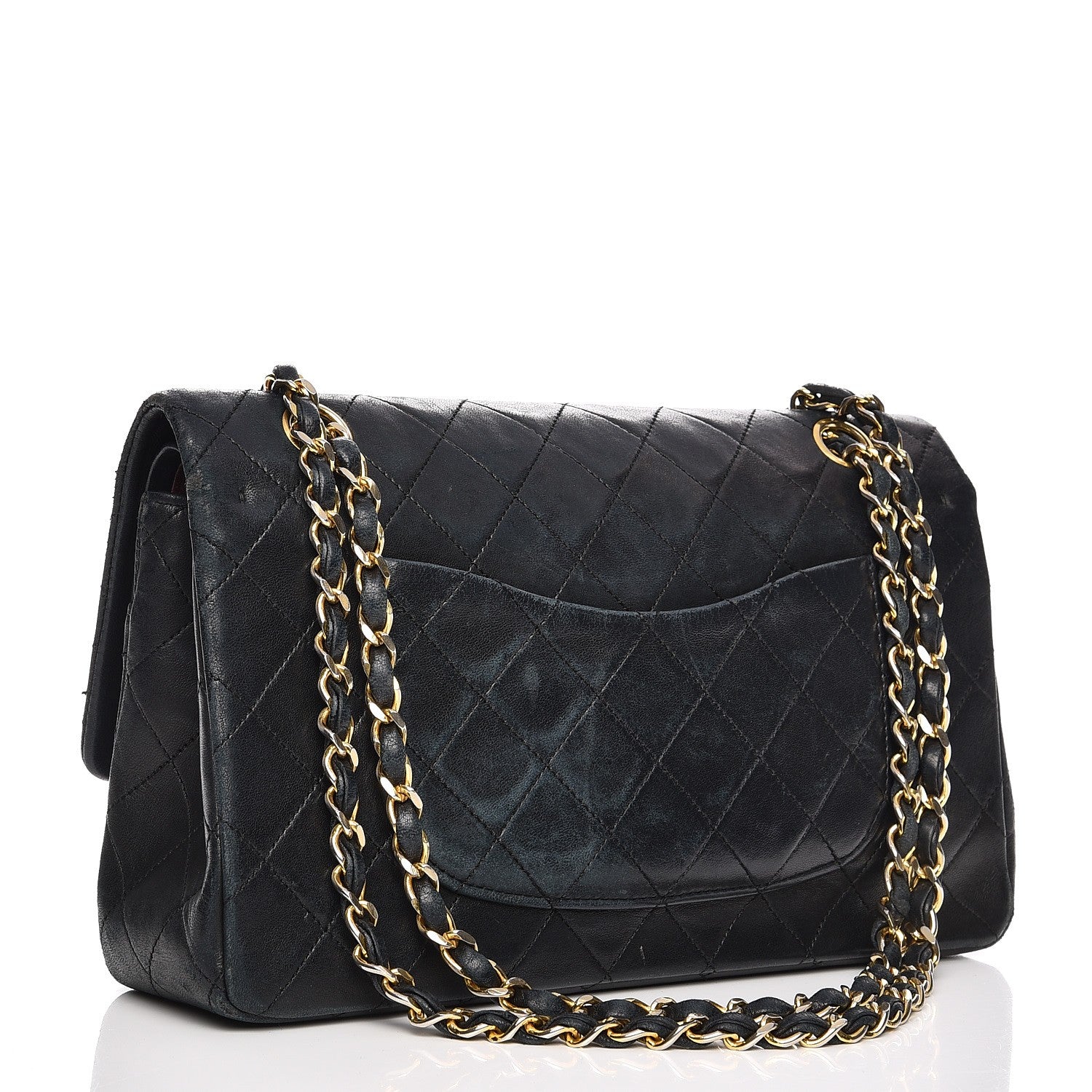 Chanel Lambskin Quilted Medium Double Flap Black 3 of 21