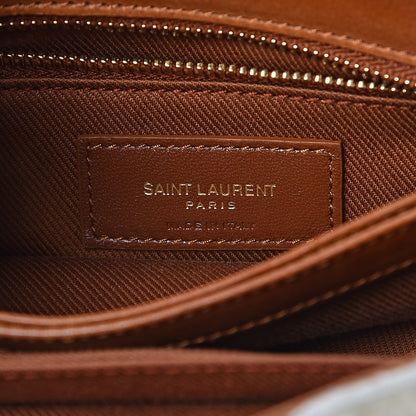 Saint Laurent Shearling Toy Loulou Shoulder Bag Natural 6 of 10