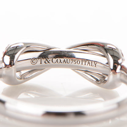 Tiffany 18K White Gold Diamond Infinity Ring 4.5 4 of 5