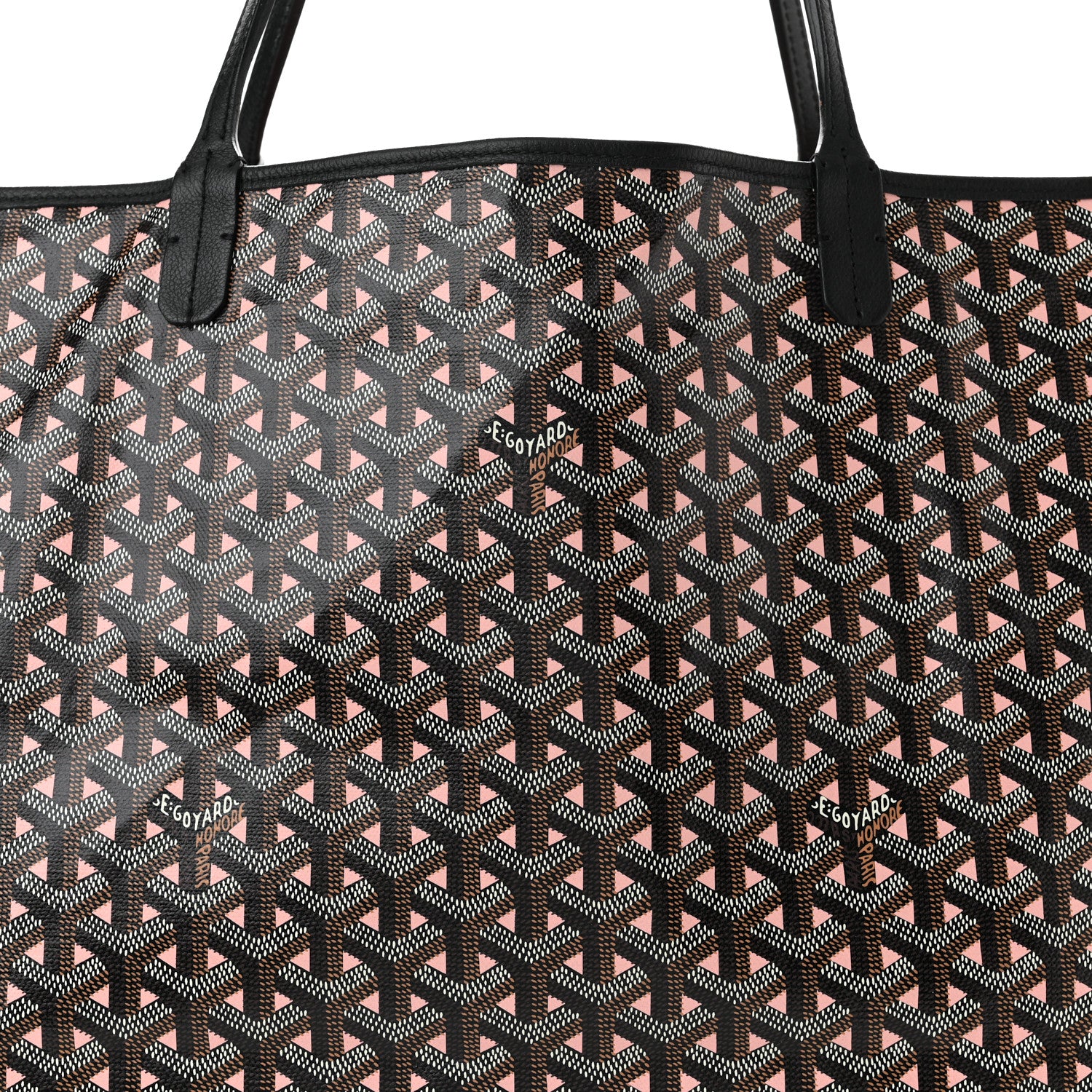 Goyard Goyardine Saint Louis Claire Voie GM Black Pink 9 of 11