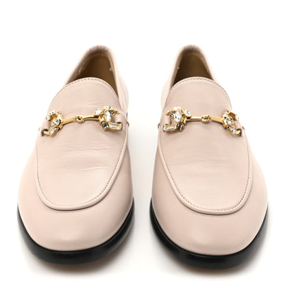 Gucci Malaga Kid Crystal Horsebit Womens Jordaan Loafers 36 Pink Hibiscus 3 of 12