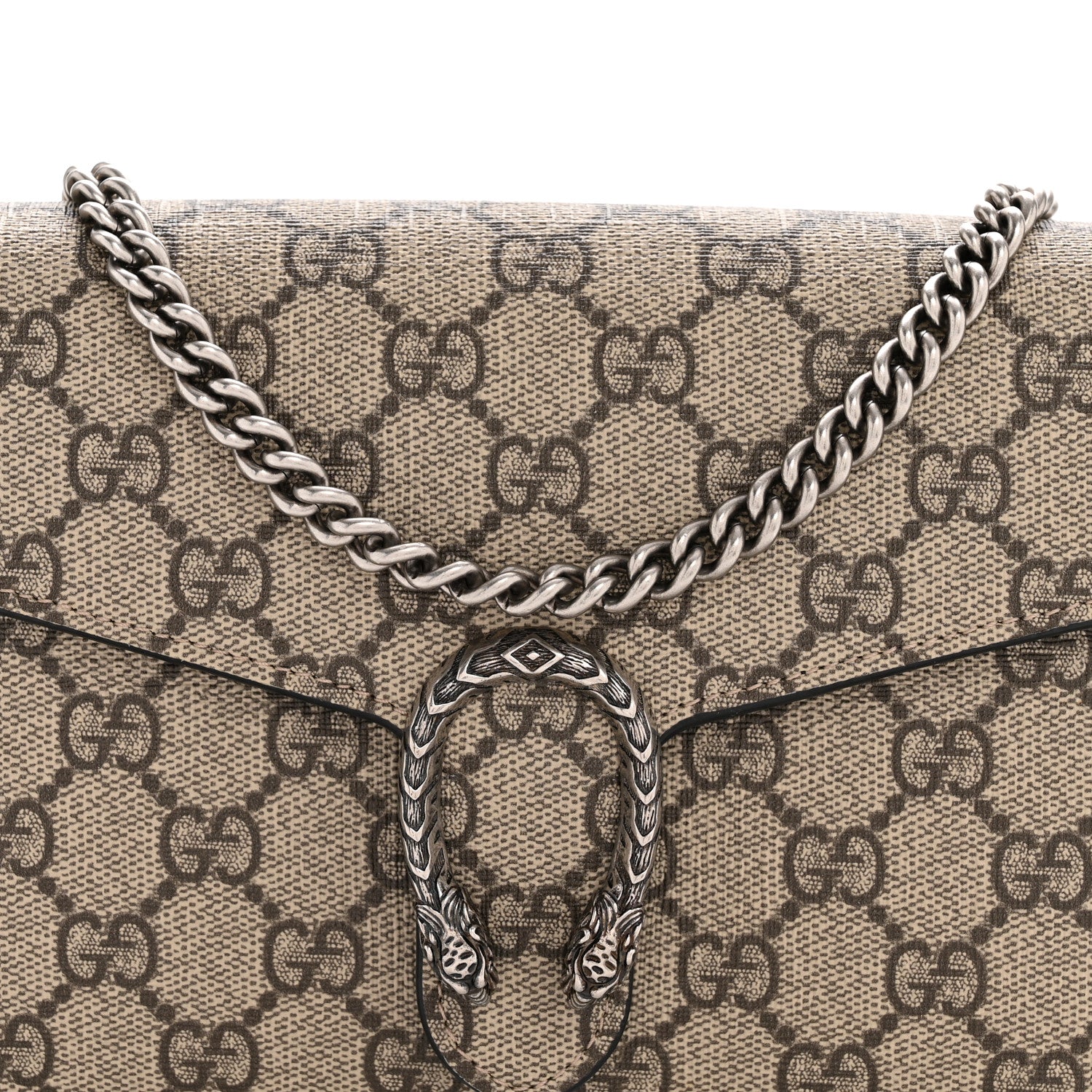 Gucci GG Supreme Monogram Mini Dionysus Chain Wallet Black 8 of 11