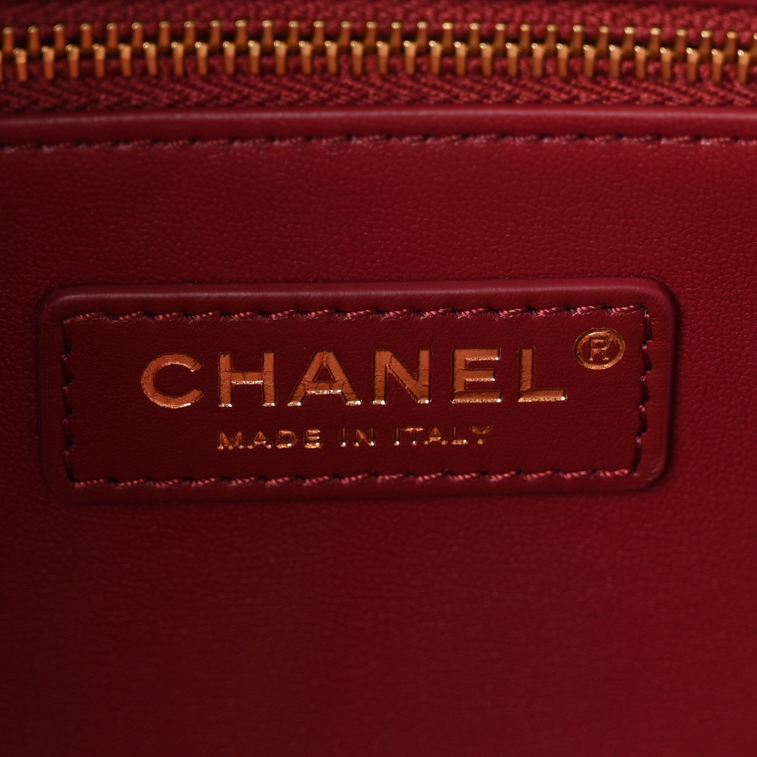 Chanel Calfskin Crocodile Embossed Archetype Small Shopping Tote Burgundy 6 of 11