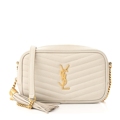 Saint Laurent Grain De Poudre Matelasse Monogram Mini Lou Camera Bag Crema Soft 1 of 11