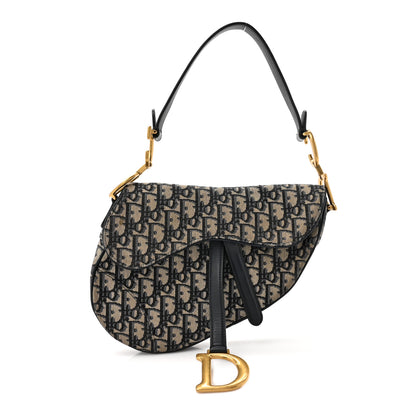 Christian Dior Oblique Saddle Bag Blue 1 of 18