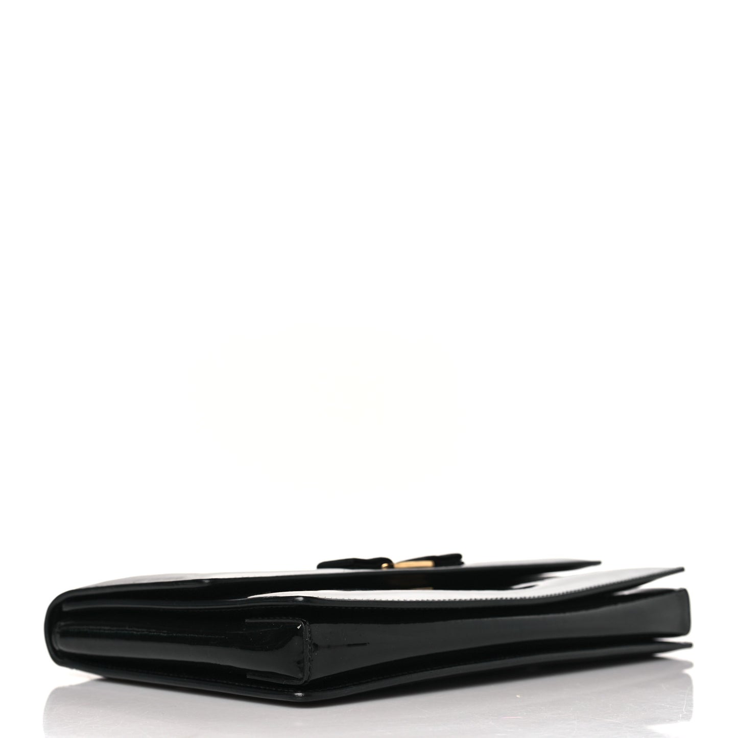 Patent Ginny Vara Bow Shoulder Bag Black