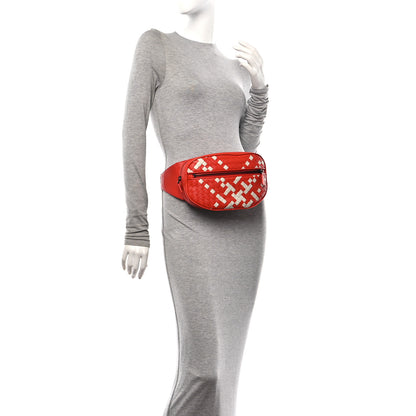 Bottega Veneta Nappa Intrecciato Belt Bag Red White 2 of 11