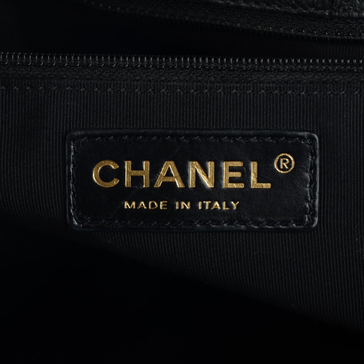 Calfskin Cerf Executive Shopper Tote Black