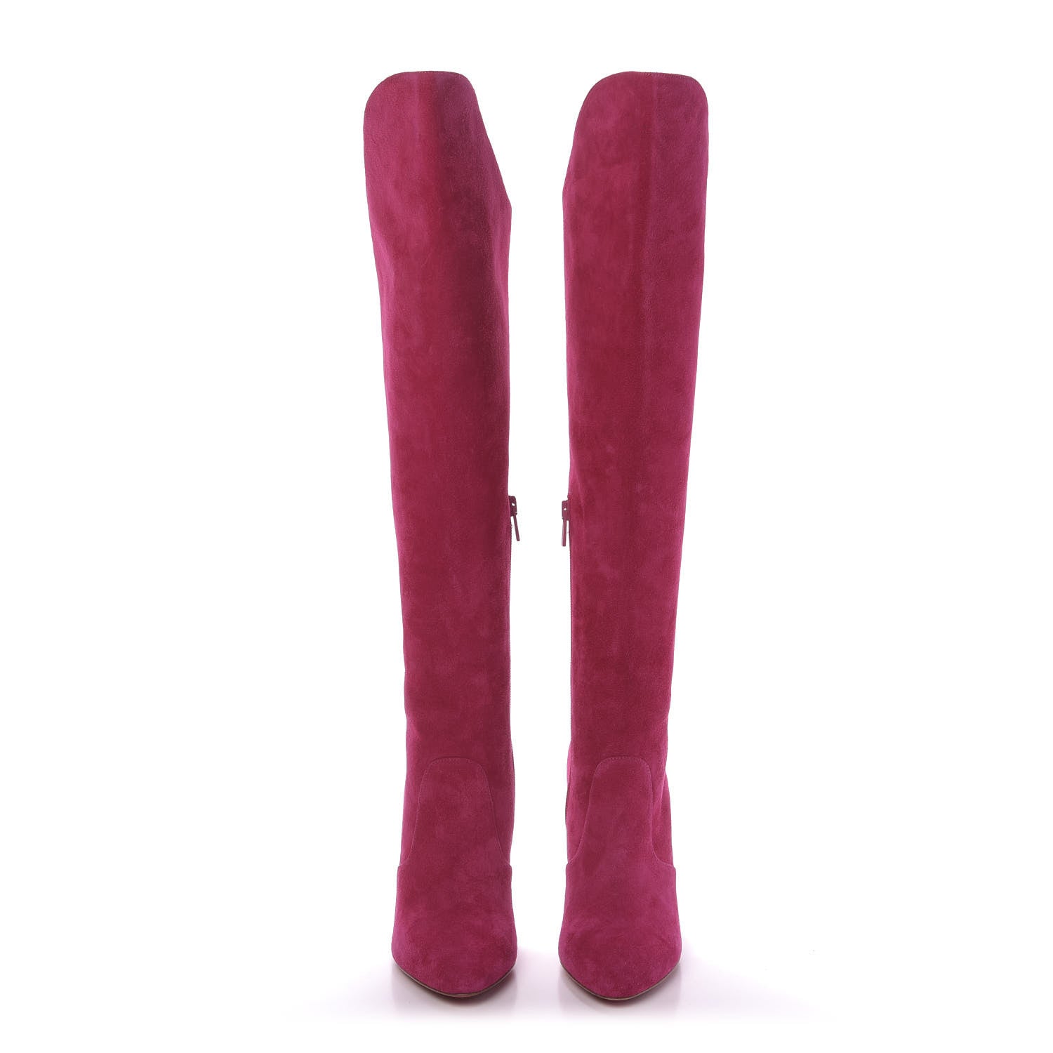 Christian Louboutin Veau Velours Eleonor Tall Boots 37 Bomba 4 of 8