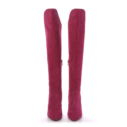 Christian Louboutin Veau Velours Eleonor Tall Boots 37 Bomba 4 of 8