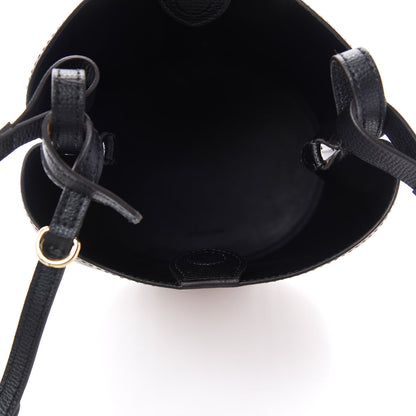 Burberry Haymarket Check Colours Small Lorne Bucket Crossbody Black 5 of 9