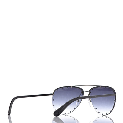 Louis Vuitton Monogram The Party Aviator Sunglasses Z0971U Black 4 of 10