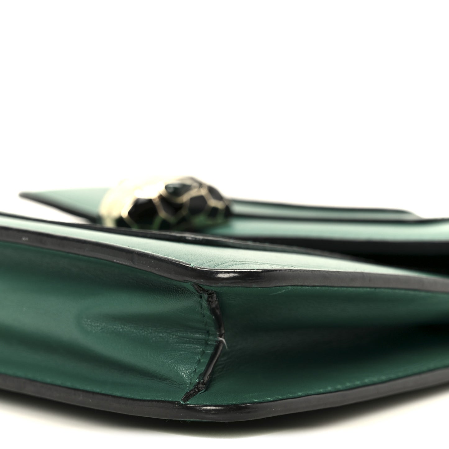 Calfskin Small Serpenti Forever Snake Strap Crossbody Bag Emerald Green