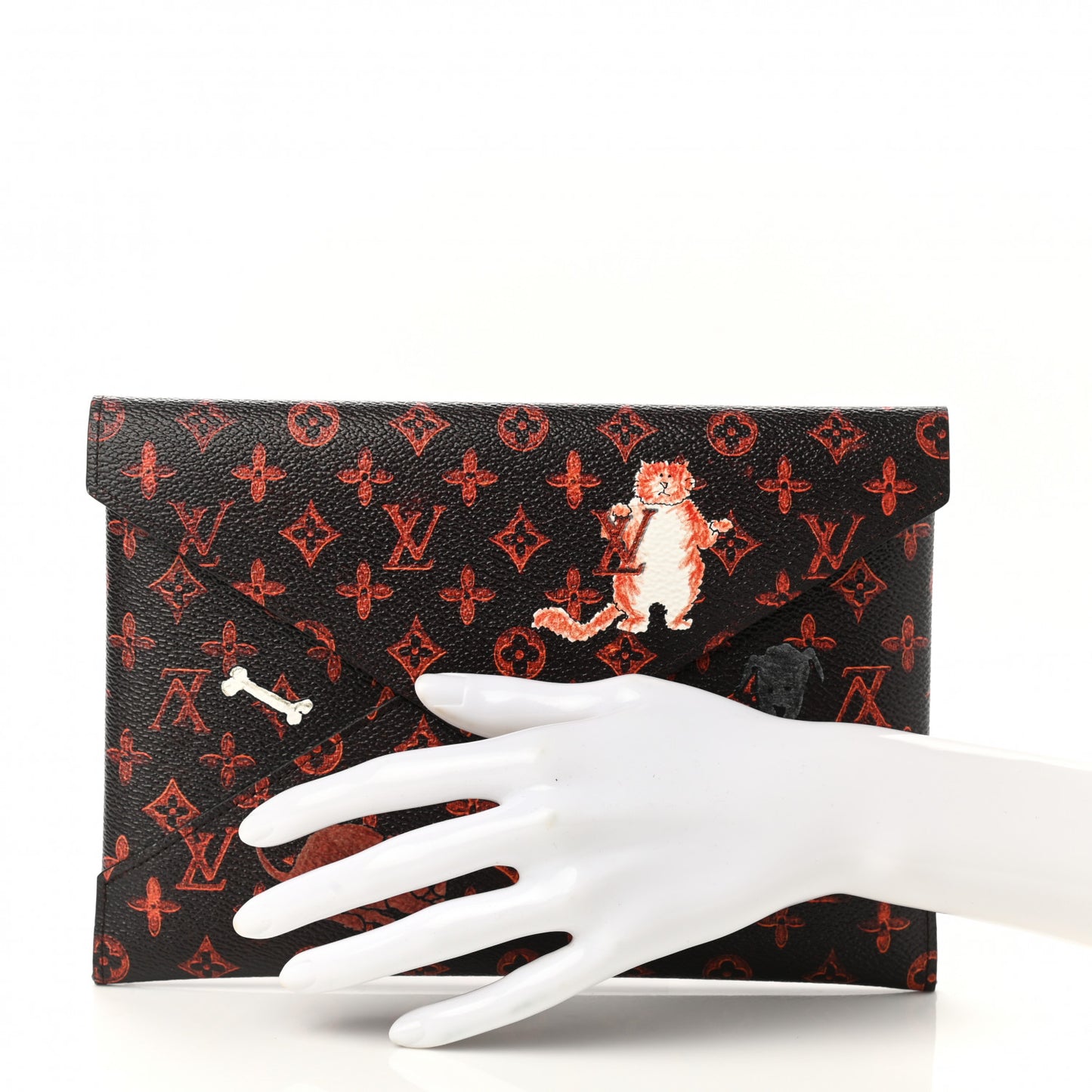 Catogram Large Kirigami Pochette Marron