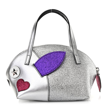 Gucci Metallic Calfskin Glitter Childrens Rabbit Top Handle Bag Silver 1 of 10