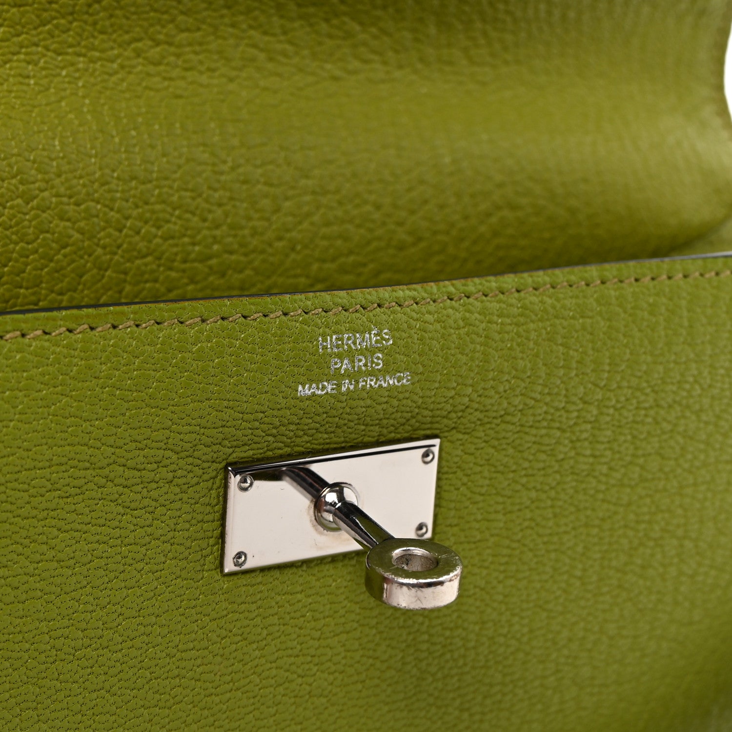 Hermes Chevre Mysore Kelly Longue Wallet Vert Anis 6 of 7