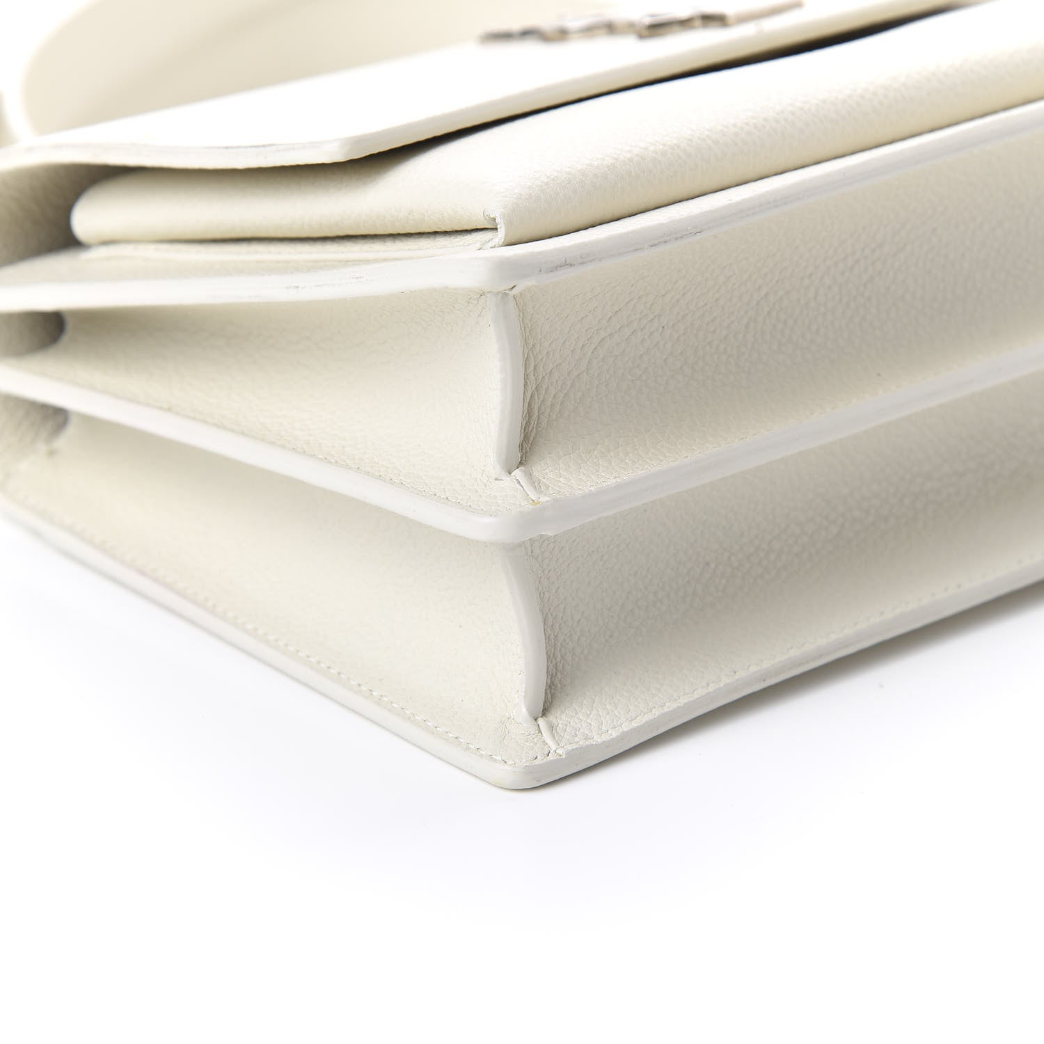 Saint Laurent Calfskin Medium Monogram Sunset Dove White 6 of 10