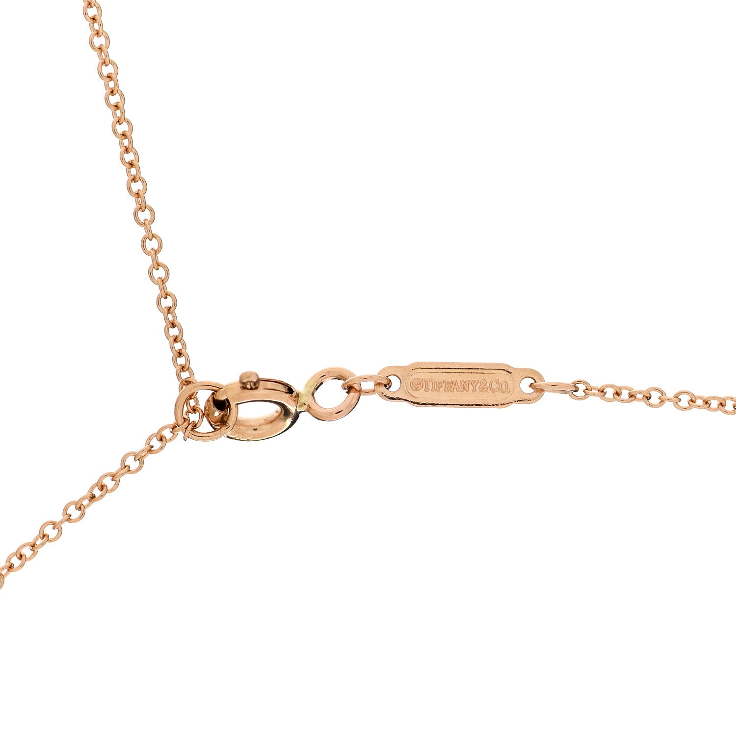 Tiffany 18K Rose Gold Small T Smile Pendant Necklace 4 of 5