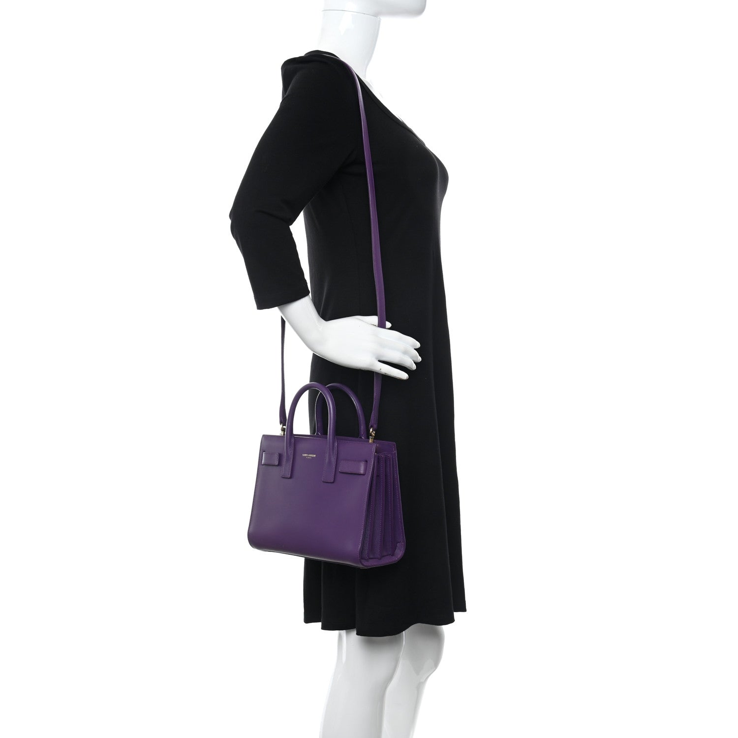 Saint Laurent Calfskin Nano Sac De Jour Purple 2 of 10