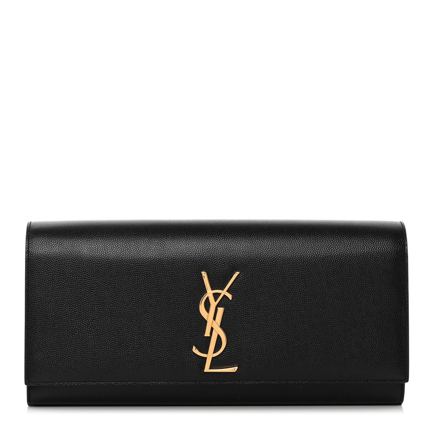 Saint Laurent Grain De Poudre Monogram Cassandre Clutch Black 1 of 7